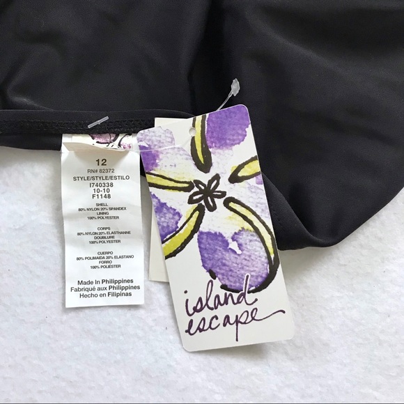 Island Escape NWT Swimwear Bottom Women Size 12 - Picture 6 of 7